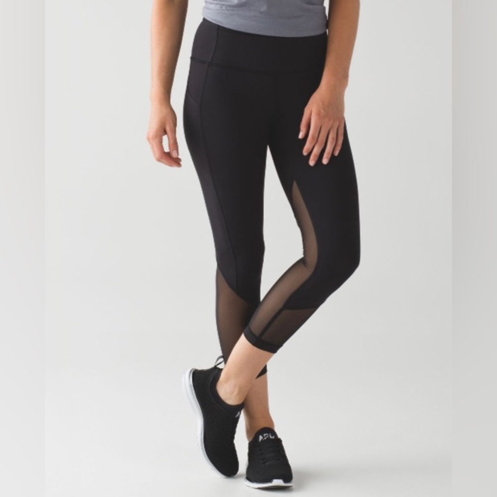 RARE✨EUC Lululemon Pace Rival Crop (Marathon) Black